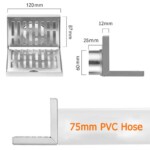 លក់ដុំតាមបំណង 2 ម ក្រាស់ SUS 304 L រាងអក្សរអ៊ីណុកជញ្ជាំងបំពង់បង្ហូរចូលជាន់