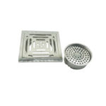 Xunjia/xinzhijia – 15 *15 Εκ 6 Mm Thick Palisade Pattern 201 Stainless Steel Kitchen Square Floor Drain with Large Common Odor Proof Core