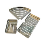 Stainless hlau double-layer xab npum tuav chav dej shelf