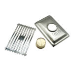 201 Stainless Steel Light Bamboo Pattern Rectangular 10*15cm ရေချိုးခန်း ကြေးနီသံလိုက်အနံ့ ခံနိုင်သော Core Floor Drain