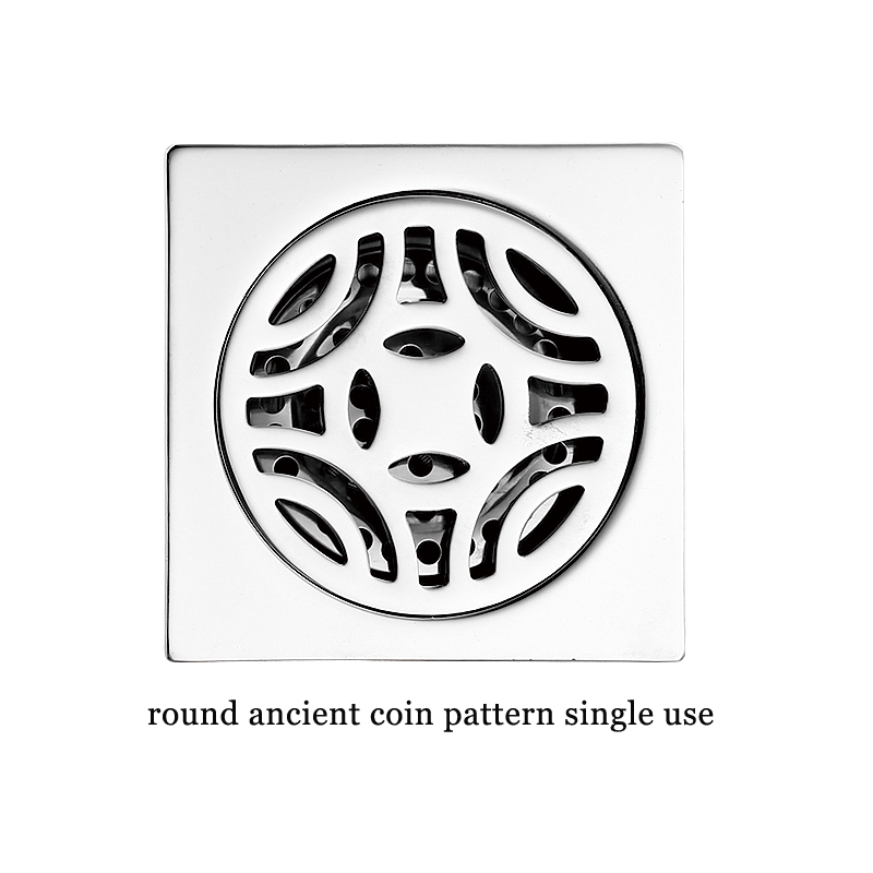 Hot Square 6mm Thick 4 Дюймно 201 Stainless Steel Round Apple Pattern Bathroom Shower Brass Anti Odor Floor Drain with Bayonet —XINZHIJIA/XUNJIA