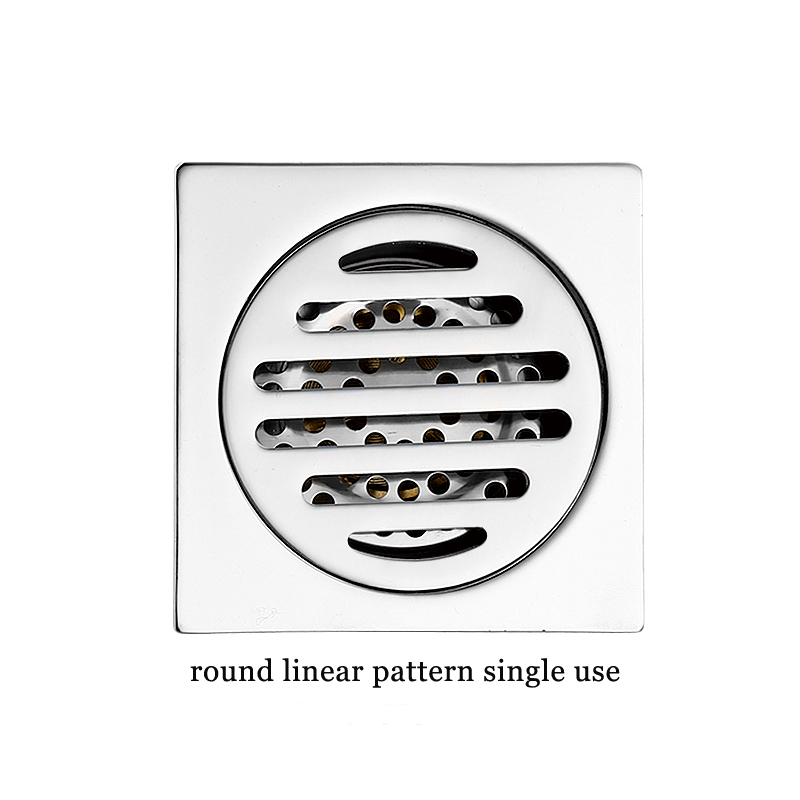 Hot Square 6mm Thick 4 Дюймно 201 Stainless Steel Round Apple Pattern Bathroom Shower Brass Anti Odor Floor Drain with Bayonet —XINZHIJIA/XUNJIA