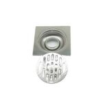 Nagykereskedelmi Mérnöki SUS 304 Rozsdamentes acél négyzet alakú 10*10cm 2mm vastag lineáris padlólefolyó gyakori szagálló maggal