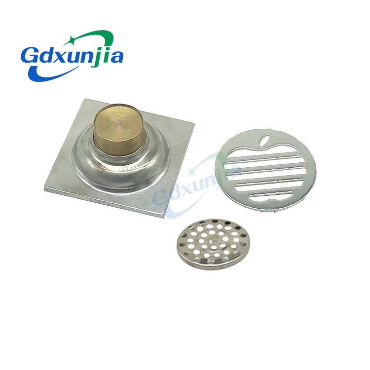 Hot Square 6mm Thick 4 Дюймно 201 Stainless Steel Round Apple Pattern Bathroom Shower Brass Anti Odor Floor Drain with Bayonet —XINZHIJIA/XUNJIA