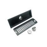 Μαύρος μηχανικός 10*50 Γραμμικός 304 Ανοξείδωτο ορθογώνιο δάπεδο αποχέτευση με κοινό πυρήνα και σωλήνα επέκτασης από οσμές