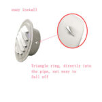 2023 Ventilasi Diffuser Udara Stainless Steel Bulat Kustom Baru Ventilasi Diffuser Dapur Kamar Mandi