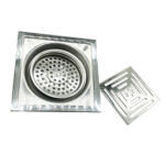 Xunjia/xinzhijia – 15 *15 Εκ 6 Mm Thick Palisade Pattern 201 Stainless Steel Kitchen Square Floor Drain with Large Common Odor Proof Core
