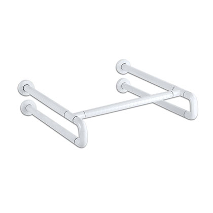 KJ-6688 حوض غسيل مزدوج U – درابزين الحمام متعدد الاستخدامات من الفولاذ المقاوم للصدأ بالإضافة إلى ABS