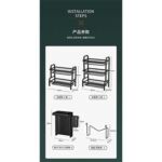 سنجیا/زنجیا – R3 کچن اسٹوریج میٹل ٹرے ڈرین ریک برتن خشک کرنے والی ریک سٹینلیس سٹیل ڈرین ریک