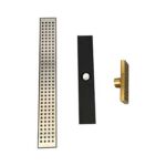 Banheiro de grande deslocamento em aço inoxidável com ralo de piso em grade de furo retangular