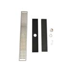 Banheiro de grande deslocamento em aço inoxidável com ralo de piso em grade de furo retangular