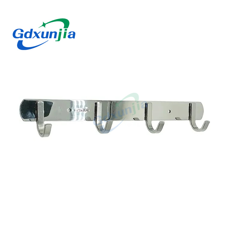 Шұңжя/синжия – Wall Mounted 304 Тот баспайтын болат 4 Square Coat Hooks for Clothes Hanging
