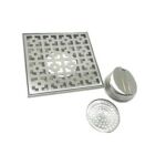 Hot Selling 20*20cm 2mm Thickened 304 Stainless Steel Square Floor Drain with Filter Element