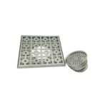 Hot Selling 20*20cm 2mm Thickened 304 Stainless Steel Square Floor Drain with Filter Element