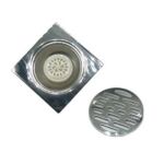 مربع 10*10cm 2mm موٹا 304 پیویسی گند پروف سیل کور کے ساتھ سٹینلیس سٹیل لکیری فلور ڈرین