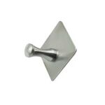 Xunjia/xinzhijia – 304Mirror Nail Wall Mounted 304 Stainless Steel Square Viscose Single Door Hanger Hooks