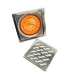 High Quality 6mm Thick 201 Stainless Steel Corrugated Kitchen Anti Odor And Anti-foul Floor Drains for Restaurant