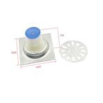 Sanding Square 10*10cm 3mm Thick 201 Stainless Steel Floor Drain with Plastic Large Straight Drainage