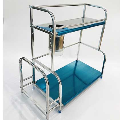 Xunjia/xinzhijia – Multifuncional Vertical Dos Capas 40cm 201 Estante de almacenamiento de botellas de salsa de cocina de acero inoxidable