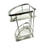 گرم فروخت وال ماونٹڈ پروڈکشن لائن 2 ٹائر SS201 /SS304 باتھ روم کچن ٹرائنگولر ٹینک ریک