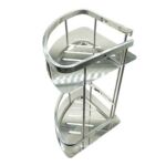 گرم فروخت وال ماونٹڈ پروڈکشن لائن 2 ٹائر SS201 /SS304 باتھ روم کچن ٹرائنگولر ٹینک ریک