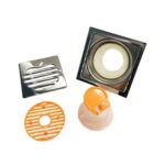 Square Stainless Steel Floor Drain With Filter Element In New Bathroom Kitchen