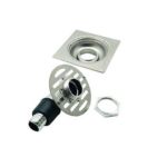 Jualan Terus Kilang 3 Mm Tebal 201 Longkang Lantai Linear Keluli Tahan Karat dengan Set Penyambung Hos Mesin Basuh Siku Plastik