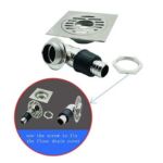 Jualan Terus Kilang 3 Mm Tebal 201 Longkang Lantai Linear Keluli Tahan Karat dengan Set Penyambung Hos Mesin Basuh Siku Plastik