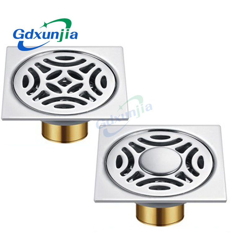 Hot Square 6mm Thick 4 Дюймно 201 Stainless Steel Round Apple Pattern Bathroom Shower Brass Anti Odor Floor Drain with Bayonet —XINZHIJIA/XUNJIA