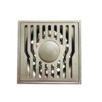 Wholesale Custom Bathroom Accessories Shower Strainer 9*9cm Stainless Steel Brushed Flor Drain —XINZHIJIA/XUNJIA
