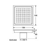 Parit Lantai Grid Tersembunyi Keluli Tahan Karat Premium dengan Tapak – Saliran yang Cekap