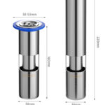 优质不锈钢地漏芯 – 304, 高效排水, 防臭