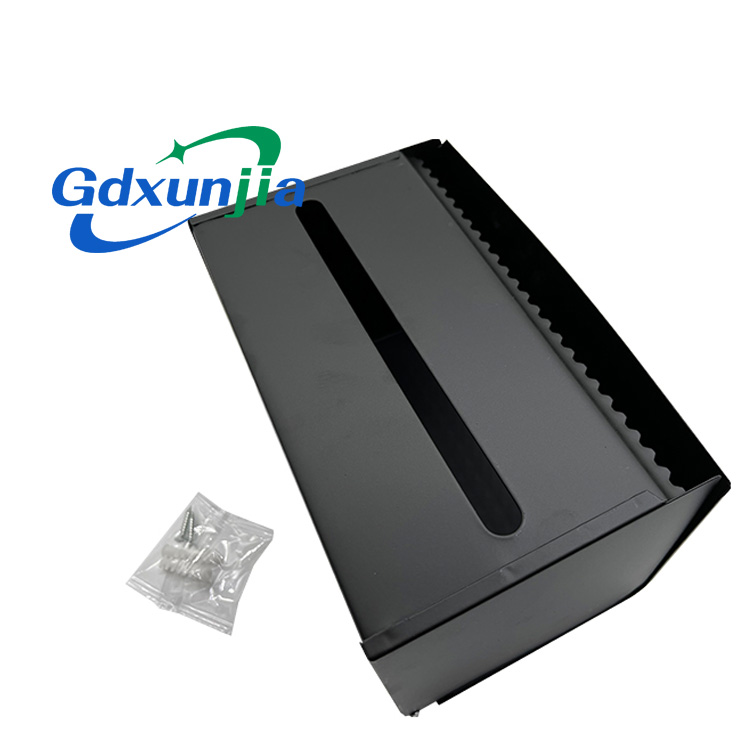 سیاہ سٹینلیس سٹیل کاغذ باکس دھندلا سیاہ K25 سٹینلیس سٹیل تخلیقی کاغذ باکس