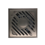 مسدس سميك مضاد للرائحة، تصريف أرضي من الفولاذ المقاوم للصدأ باللون الرمادي