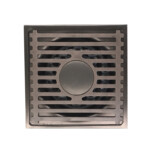 مسدس سميك مضاد للرائحة، تصريف أرضي من الفولاذ المقاوم للصدأ باللون الرمادي