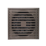 مسدس سميك مضاد للرائحة، تصريف أرضي من الفولاذ المقاوم للصدأ باللون الرمادي