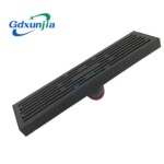 مجاري طويلة الشكل مع تصريف أرضي رمادي من الفولاذ المقاوم للصدأ مقاوم للرائحة